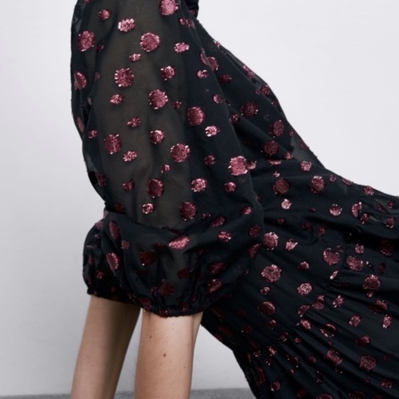 Zara Voluminous Maxi Dress - Picture 4 of 9